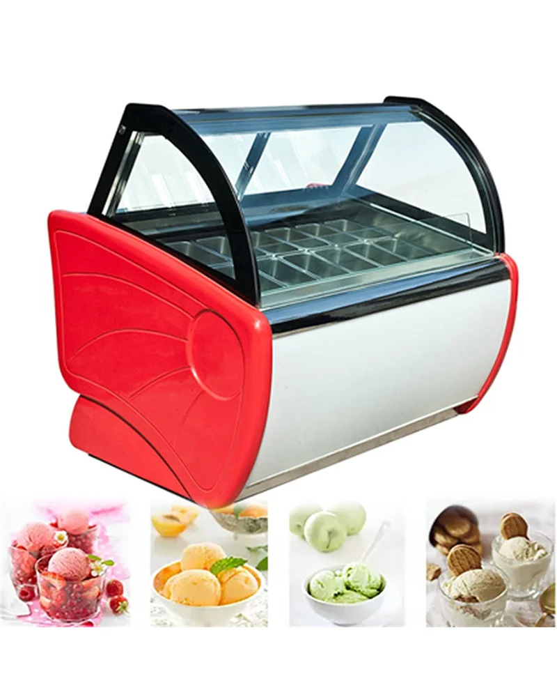 Ice Cream Showcase Chiller and Freezer