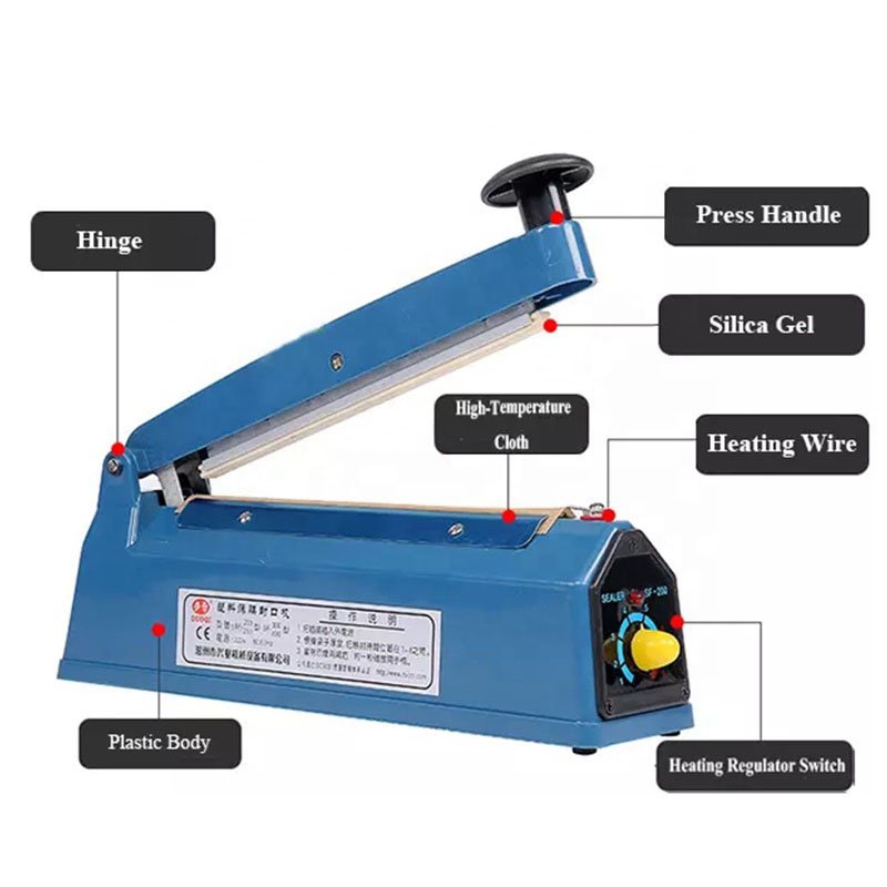 PFS-200 Plastic Pouch Hand Impulse Sealer Bag Band Sealing Machine