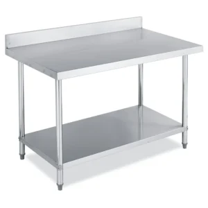 Stainless Steel Work Table with Backsplash