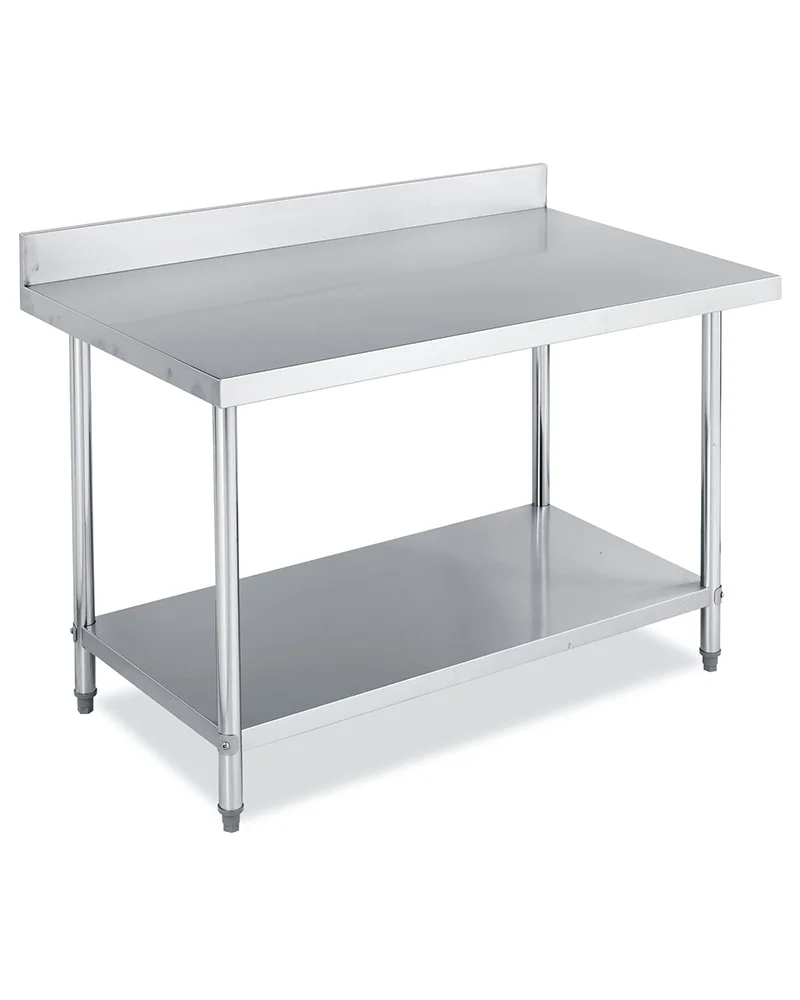 Stainless Steel Work Table with Backsplash