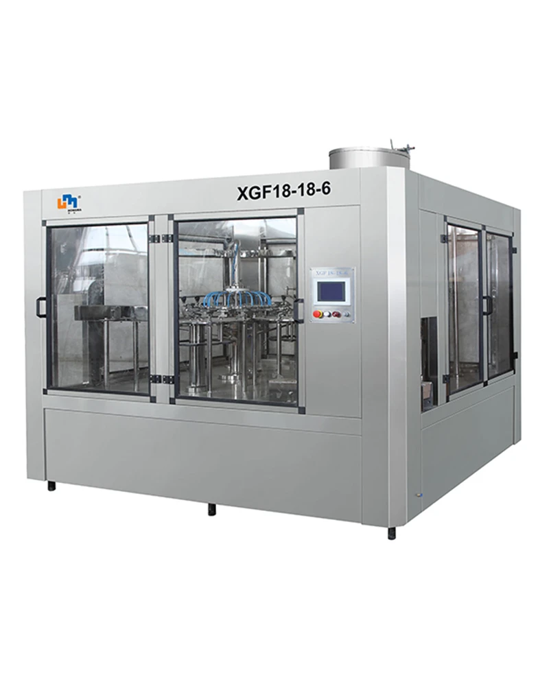 XGF18-18-6 Normal Pressure 3-in-1 Unit For Bottle Washing, Sealing Non Gas Drink, Mineral Water Filling Machine